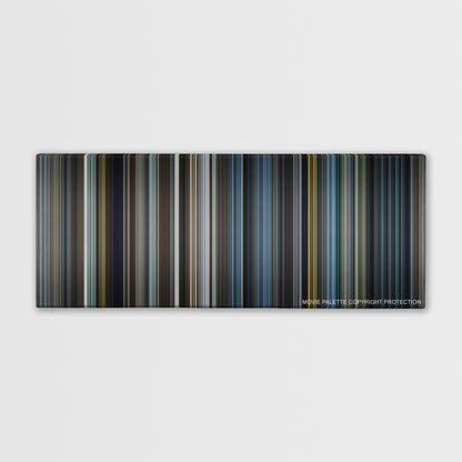 Bridge of Spies color palette canvas print: thousands of thin vertical stripes of color