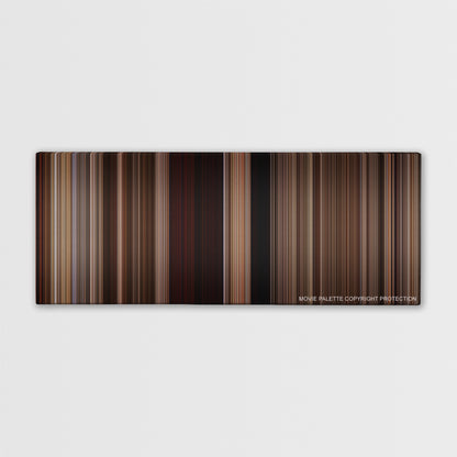 3:10 to Yuma color palette canvas print: thousands of thin vertical stripes of color