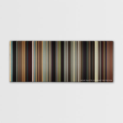 The Wrestler movie barcode canvas print, the whole film as stripes of color