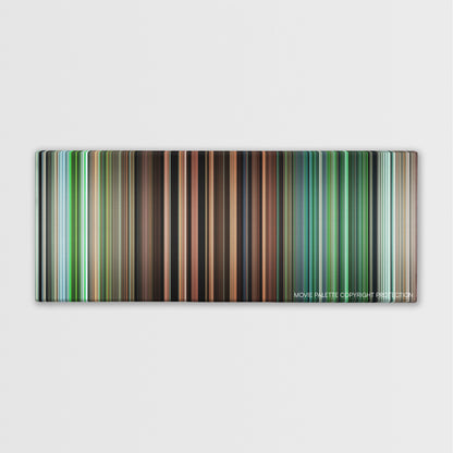 Rescue Dawn color palette canvas print: thousands of thin vertical stripes of color