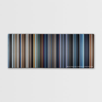 A.I. Artificial Intelligence color palette canvas print: thousands of thin vertical stripes of color