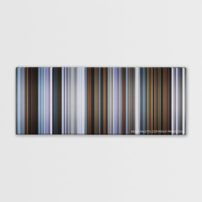 Brick color palette canvas print: thousands of thin vertical stripes of color