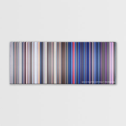 Lightyear movie barcode canvas print, the whole film as stripes of color