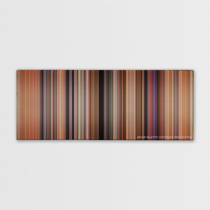 There's Something About Mary color palette canvas print: thousands of thin vertical stripes of color