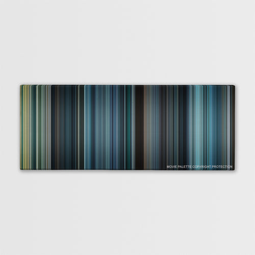 The Expendables 2 color palette canvas print: thousands of thin vertical stripes of color