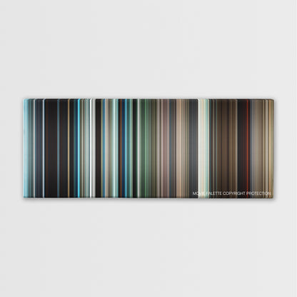 Silence color palette canvas print: thousands of thin vertical stripes of color