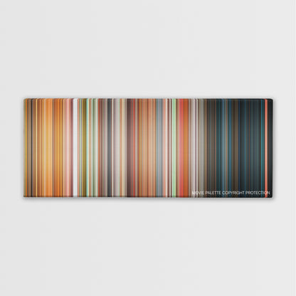 Friday color palette canvas print: thousands of thin vertical stripes of color