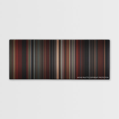 Mean Streets color palette canvas print: thousands of thin vertical stripes of color