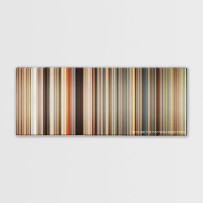 Gifted color palette canvas print: thousands of thin vertical stripes of color