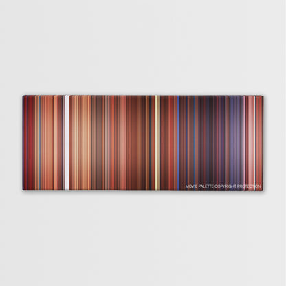 Shanghai Knights color palette canvas print: thousands of thin vertical stripes of color
