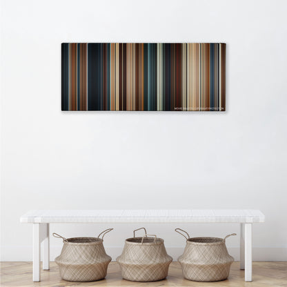 Thor color palette canvas above a white bench with three woven baskets