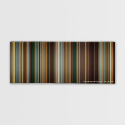 The Dictator color palette canvas print: thousands of thin vertical stripes of color
