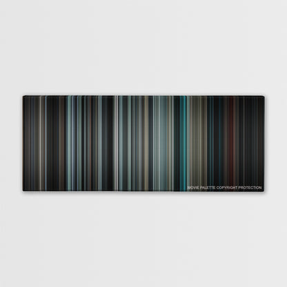 Insidious color palette canvas print: thousands of thin vertical stripes of color