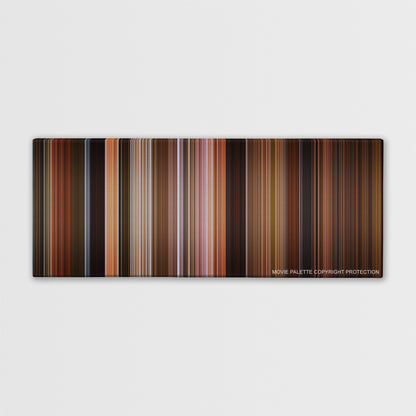 Shrek the Third color palette canvas print: thousands of thin vertical stripes of color