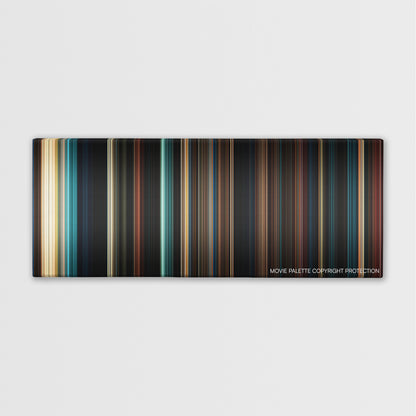 Fright Night color palette canvas print: thousands of thin vertical stripes of color