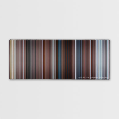 The Mist color palette canvas print: thousands of thin vertical stripes of color