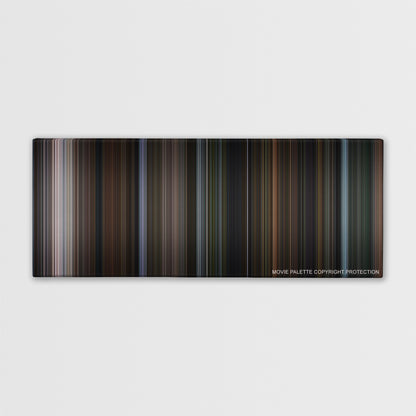 Bird Box color palette canvas print: thousands of thin vertical stripes of color