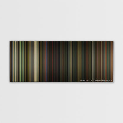 The Nice Guys color palette canvas print: thousands of thin vertical stripes of color