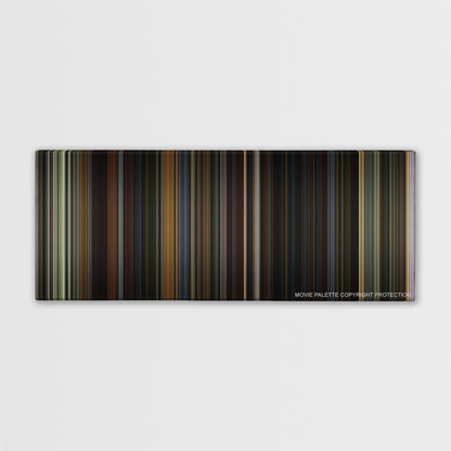 Public Enemies color palette canvas print: thousands of thin vertical stripes of color