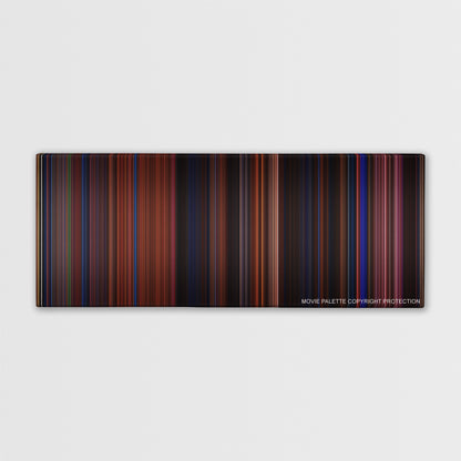 Moulin Rouge! color palette canvas print: thousands of thin vertical stripes of color