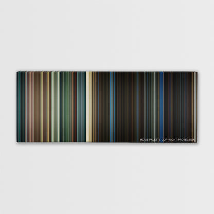 Jurassic World: Fallen Kingdom color palette canvas print: thousands of thin vertical stripes of color