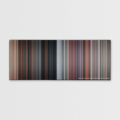 Death Proof color palette canvas print: thousands of thin vertical stripes of color