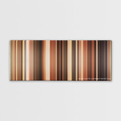 The Ladykillers color palette canvas print: thousands of thin vertical stripes of color