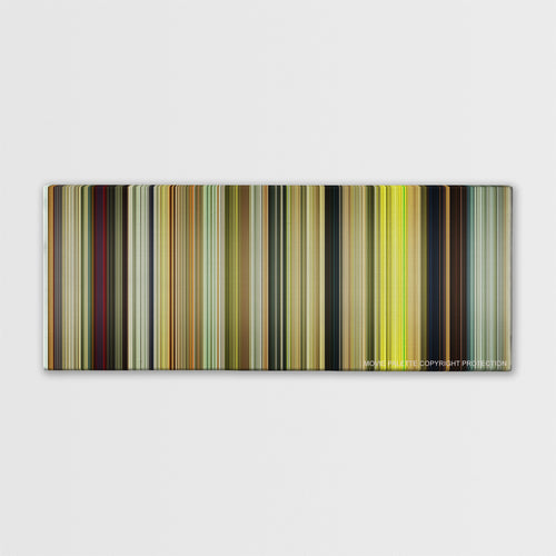 Kong: Skull Island movie barcode canvas print, the whole film as stripes of color
