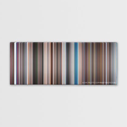 The Spy Who Loved Me color palette canvas print: thousands of thin vertical stripes of color