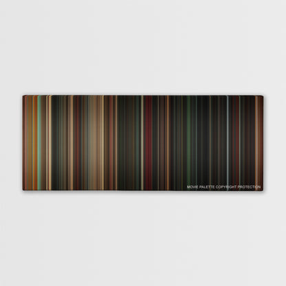 Angels & Demons color palette canvas print: thousands of thin vertical stripes of color