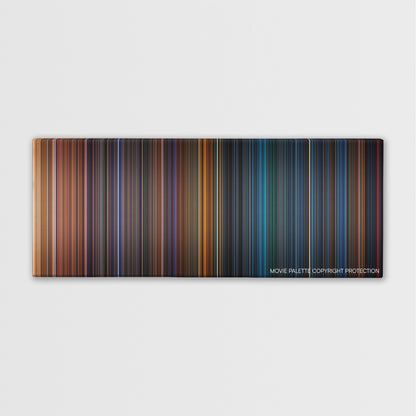 Poseidon color palette canvas print: thousands of thin vertical stripes of color