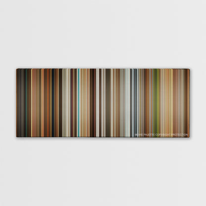Kingsman: The Golden Circle color palette canvas print: thousands of thin vertical stripes of color