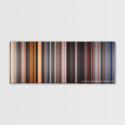 Born on the Fourth of July color palette canvas print: thousands of thin vertical stripes of color