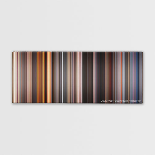 Born on the Fourth of July color palette canvas print: thousands of thin vertical stripes of color