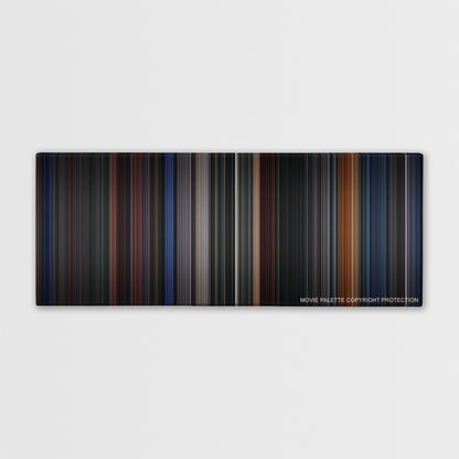 Batman Returns color palette canvas print: thousands of thin vertical stripes of color