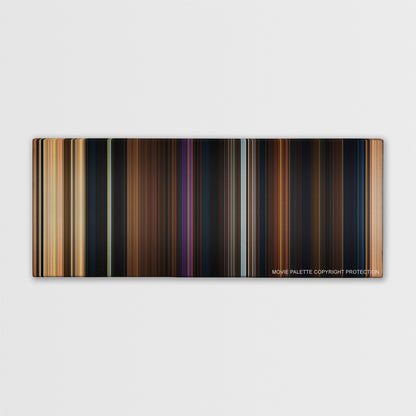 Beauty and the Beast color palette canvas print: thousands of thin vertical stripes of color
