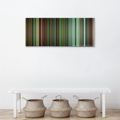 Shoot 'Em Up color palette canvas above a white bench with three woven baskets