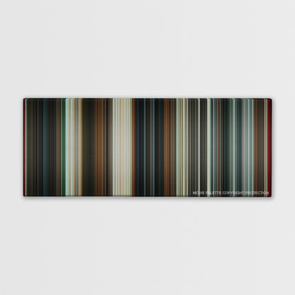 The Man from U.N.C.L.E. color palette canvas print: thousands of thin vertical stripes of color