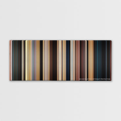 John Carter color palette canvas print: thousands of thin vertical stripes of color