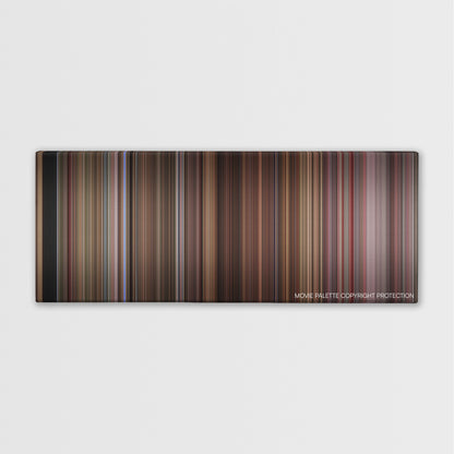Four Rooms color palette canvas print: thousands of thin vertical stripes of color