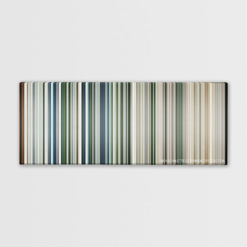 United 93 color palette canvas print: thousands of thin vertical stripes of color
