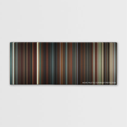 The Good Shepherd color palette canvas print: thousands of thin vertical stripes of color