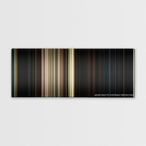 Friday the 13th color palette canvas print: thousands of thin vertical stripes of color