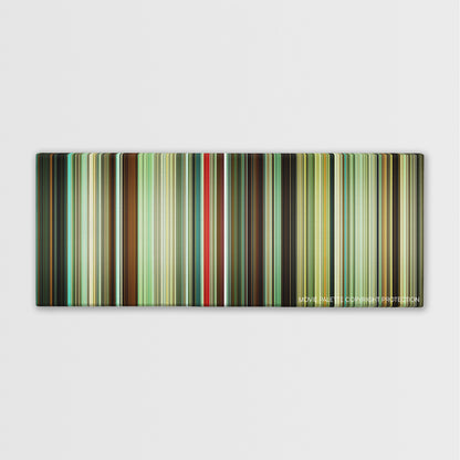 Elite Squad color palette canvas print: thousands of thin vertical stripes of color