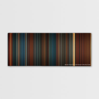 Hellboy II: The Golden Army color palette canvas print: thousands of thin vertical stripes of color
