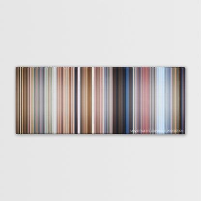 Bean color palette canvas print: thousands of thin vertical stripes of color