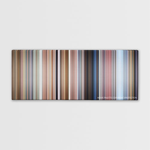 Bean color palette canvas print: thousands of thin vertical stripes of color