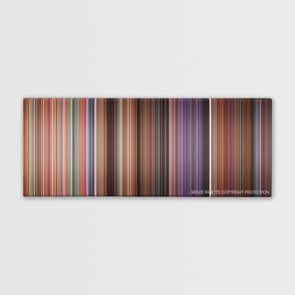 Not Another Teen Movie color palette canvas print: thousands of thin vertical stripes of color