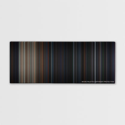 Olympus Has Fallen color palette canvas print: thousands of thin vertical stripes of color
