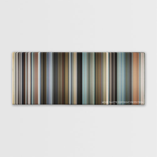The Interpreter color palette canvas print: thousands of thin vertical stripes of color